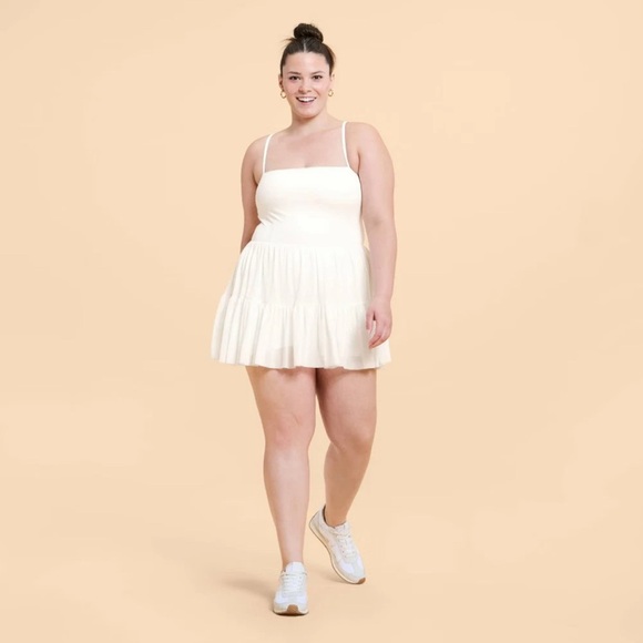 NWT! Popflex Blogilates Viral Taylor Swift Ballerina Active Dress Cream Size XL - Picture 1 of 8